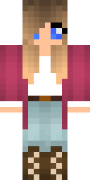 Denim Jacket Anime Girl Minecraft skin