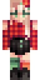 Red Plaid Rocker Minecraft skin