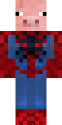 Red Pig Hero Minecraft skin