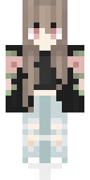 Silver Hair Maiden Minecraft skin