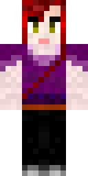 Crimson Hair Vixen Minecraft skin