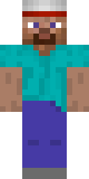 Teal Headband Athlete Minecraft skin