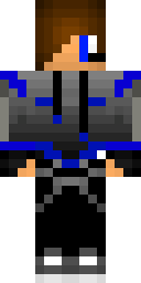 Azure Cyber Warrior Minecraft skin