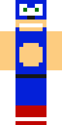Blue Hedgehog Hero Minecraft skin