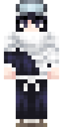 Silver Samurai Casual Minecraft skin