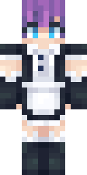 Purple Maid Girl Minecraft skin