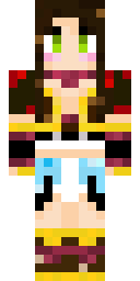 Golden Flame Priestess Minecraft skin