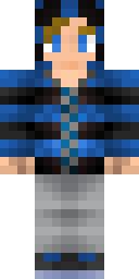 Azure Anime Scholar Minecraft skin