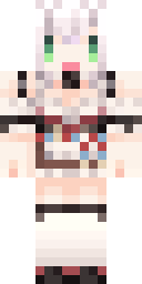 Silver Fox Maiden Minecraft skin