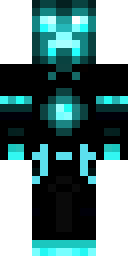 Glowing Warden Depths Minecraft skin