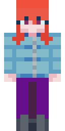 Crimson Curls Casual Minecraft skin