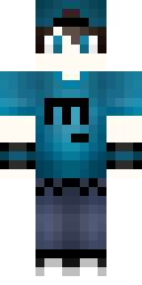Aqua Frost Gamer Minecraft skin