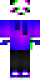Neon Hoodie Panda Minecraft skin