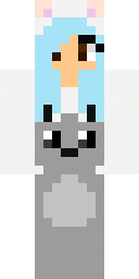 Cat Hood Blue Minecraft skin