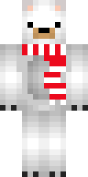 Fluffy Snow Llama Minecraft skin