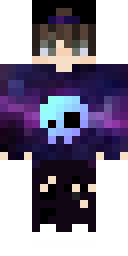 Skull Galaxy Hood Minecraft skin
