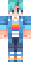 Aqua Pop Girl Minecraft skin