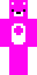 Pink Care Bear Minecraft skin