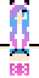 Rainbow Pastel Girl Minecraft skin