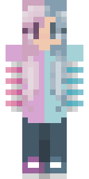 Cotton Candy Hood Minecraft skin