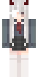 Oni Girl White Minecraft skin